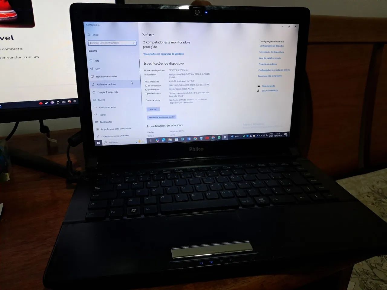 Notebook Philco Intel Core i3 2.20GHz. Aceito oferatas!