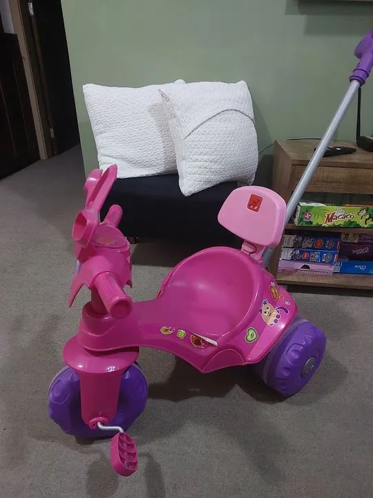 Motoca infantil rosa - Foto 3