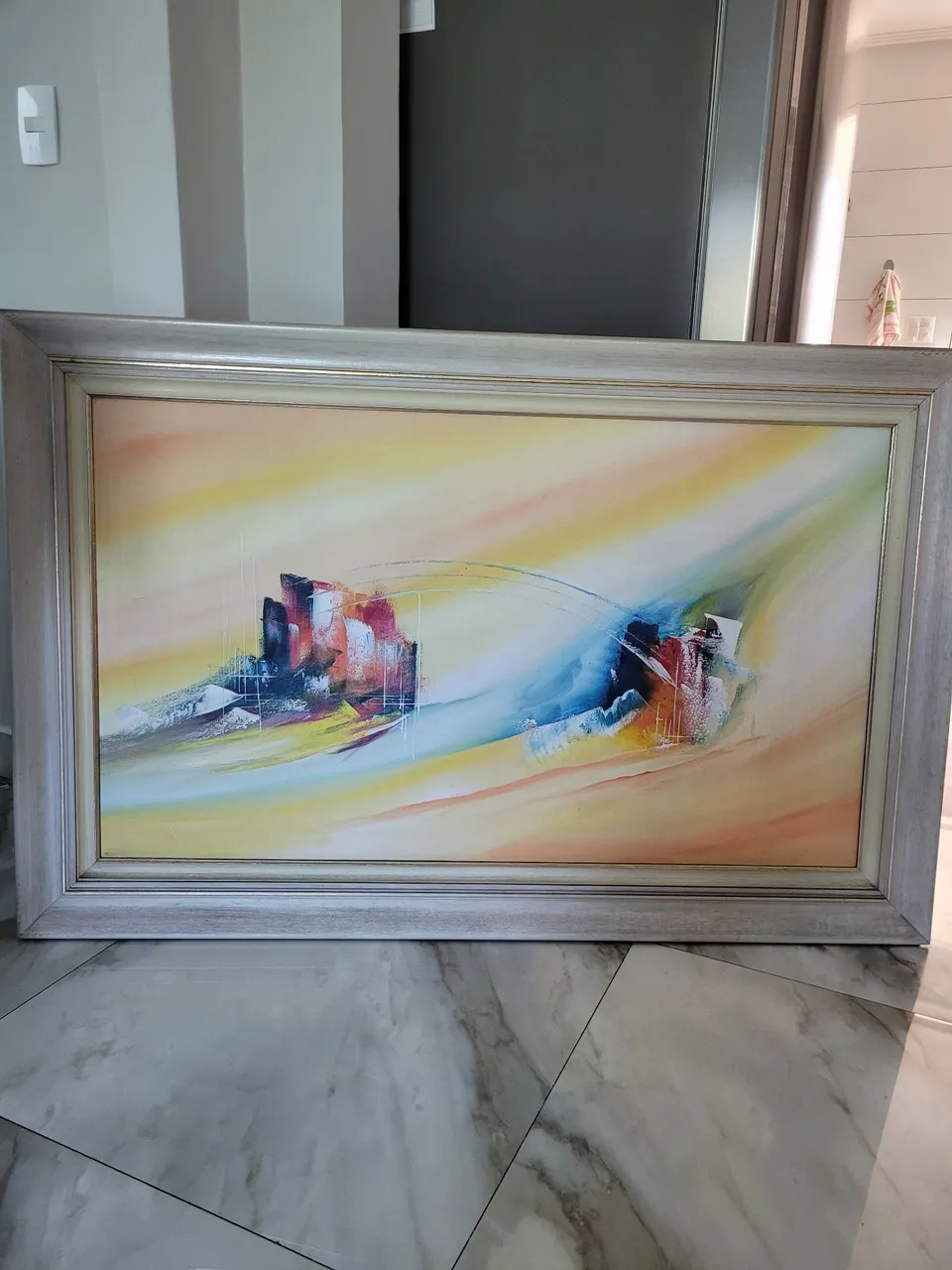 Quadro Abstrato com Moldura