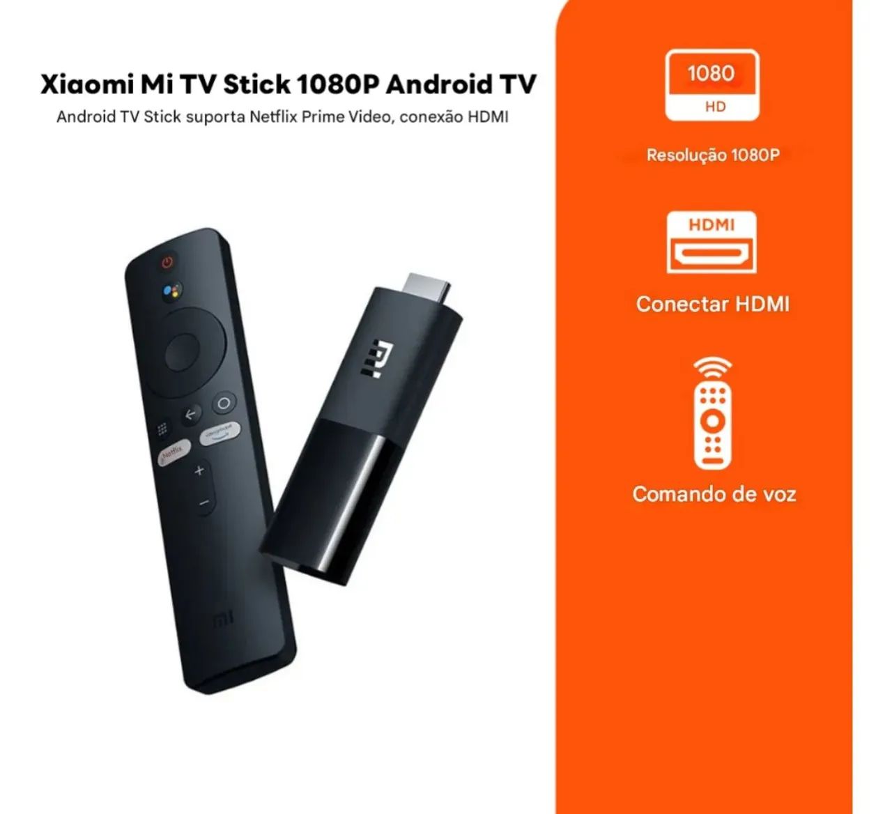 Mi tv stik 10302-20-09185 homologado Anatel 4k controle de voz  - Foto 4
