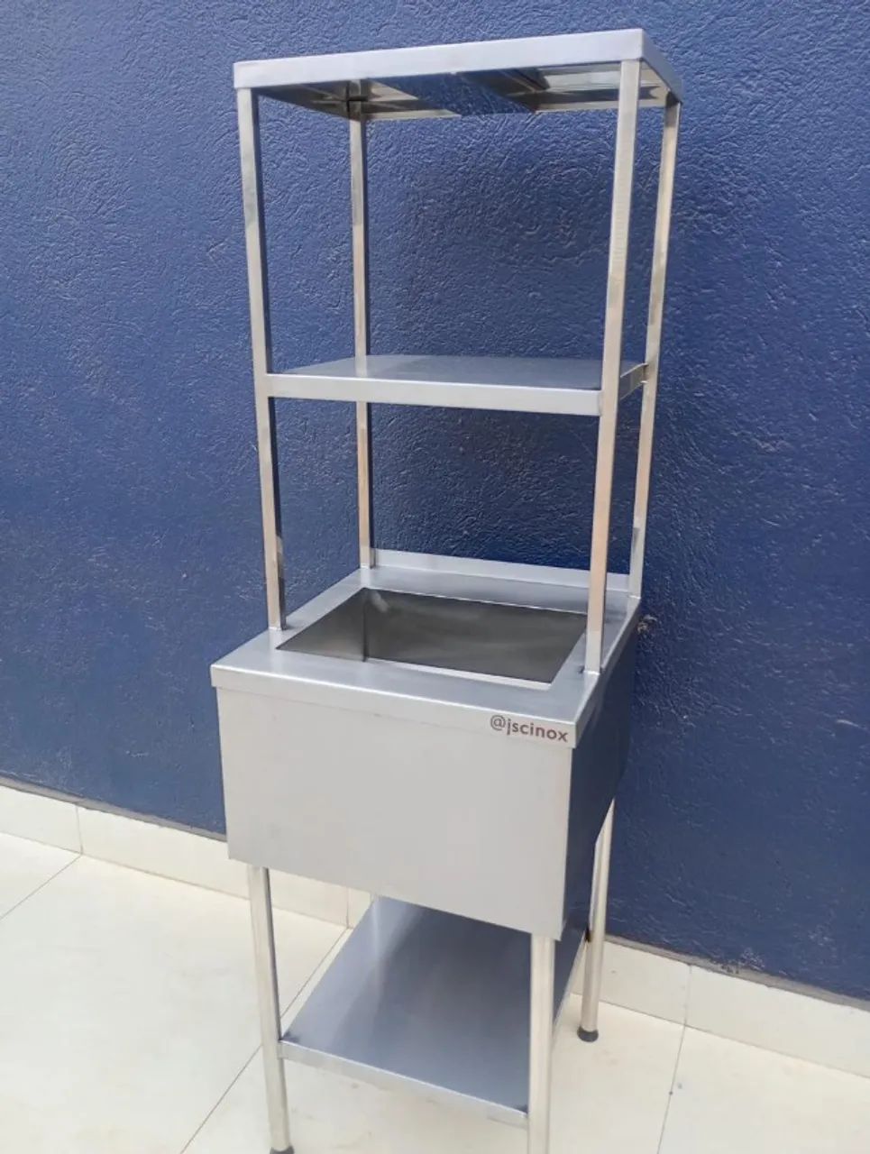Pia inox com prateleiras superiores. - Foto 4