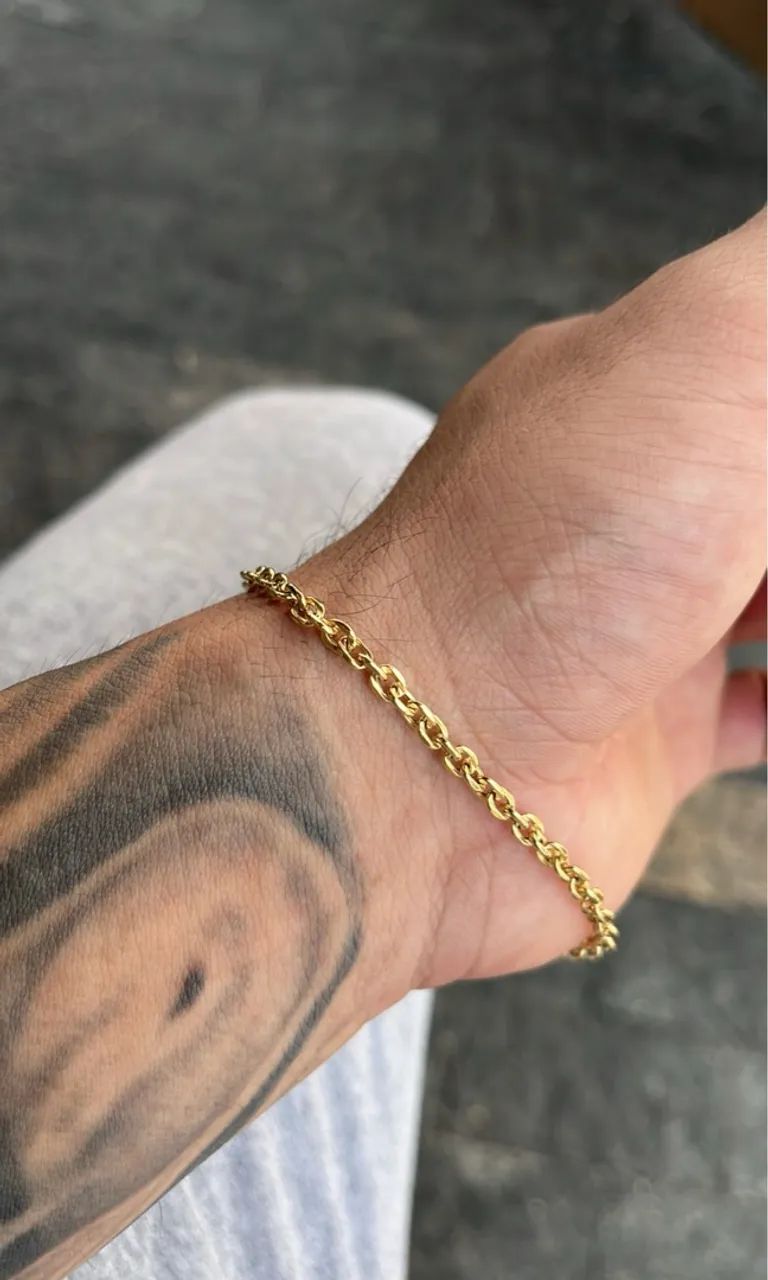 Corrente e pulseira de ouro 18k - Foto 4
