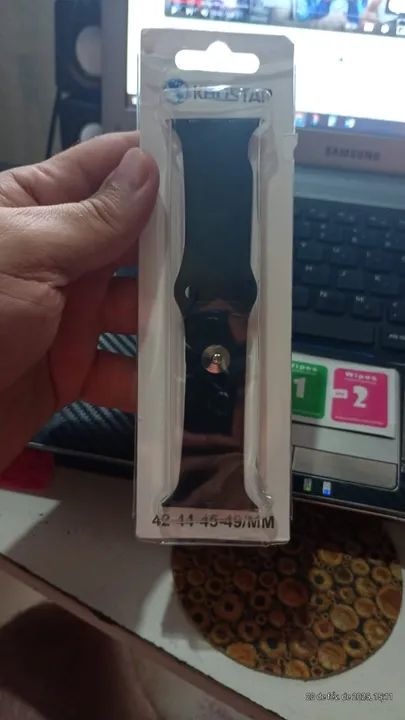 Pulseira Smartwatch Silicone na Cor Preta, 38/40/42/44/45/47/49mm