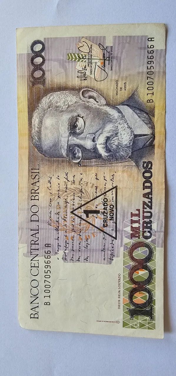 Nota antiga 1000 cruzados - Foto 2