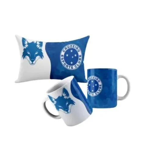 Kit Decorativo Cruzeiro -Galo - Almofada e Caneca