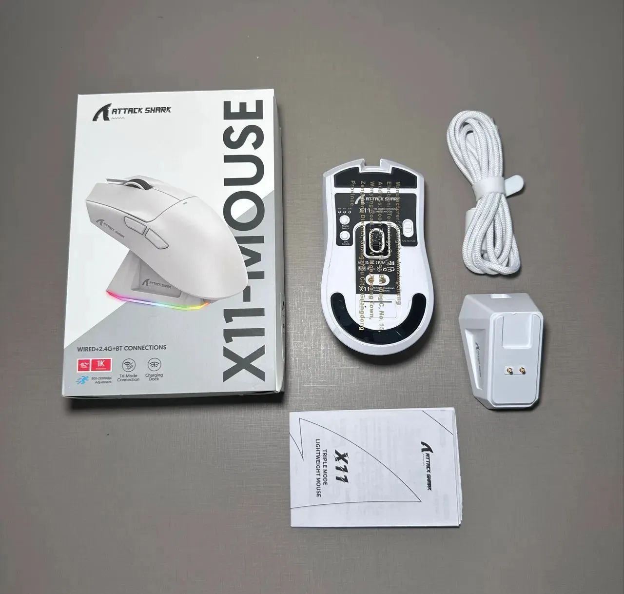 Mouse sem fio Attack Shark X11 Tri Mode - Foto 2