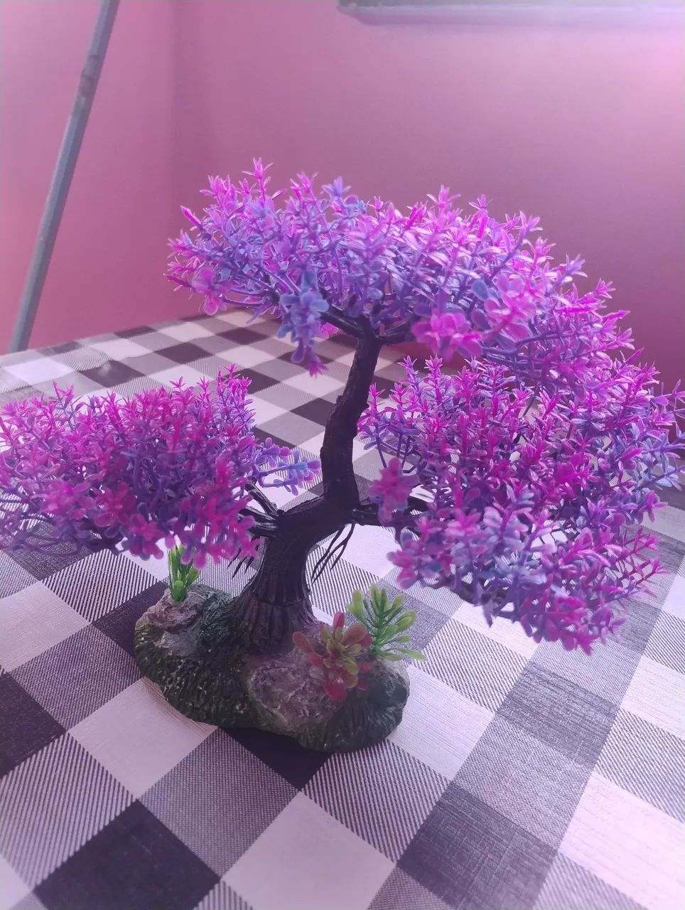 Enfeite de Aquário - Árvore Artificial Roxa