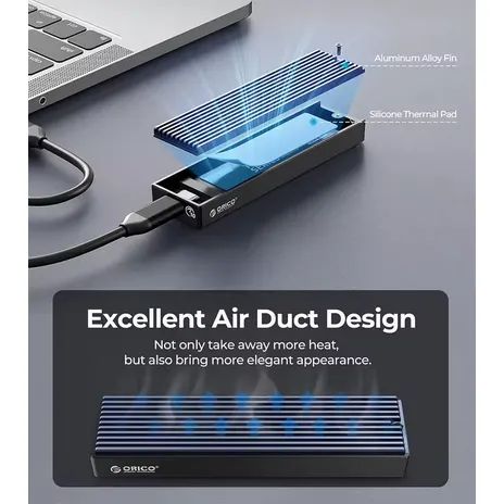 Case externo SSD M2 Orico, USB-C, nvme, 10gbps - Foto 2
