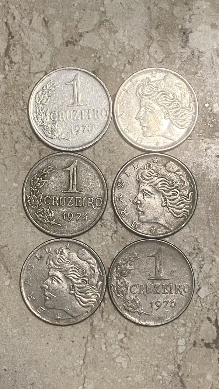 Moedas de 1 Cruzeiro 70 a 76 - Foto 2