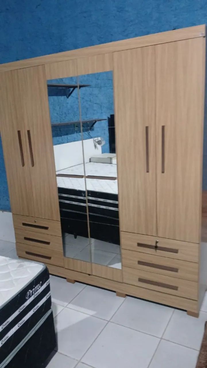 Vendo cama kink e quarda roupas novos - Foto 4