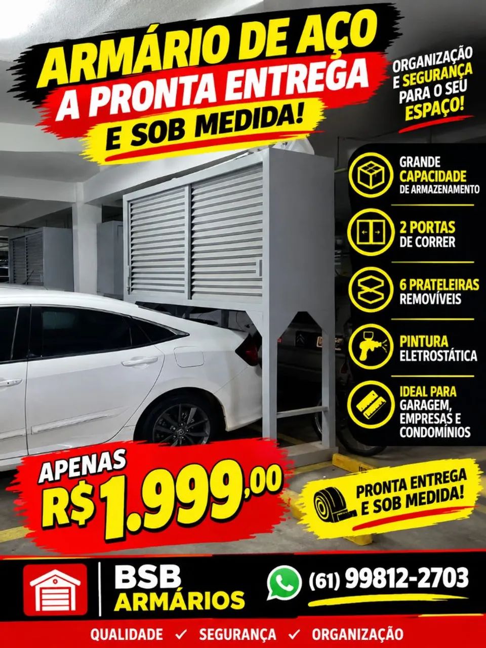 Armários de casa e garagem em aço  - Foto 2