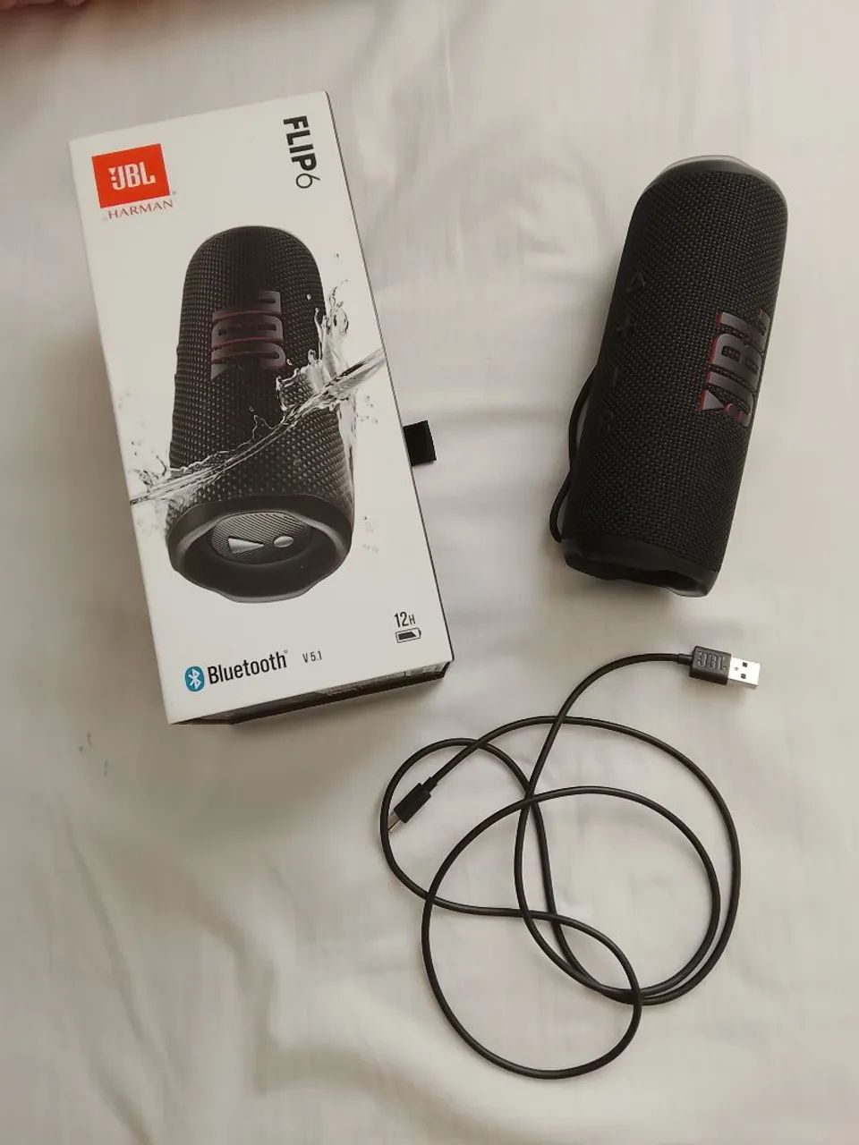 JBL Flip6 + cabo UBS e caixa original 