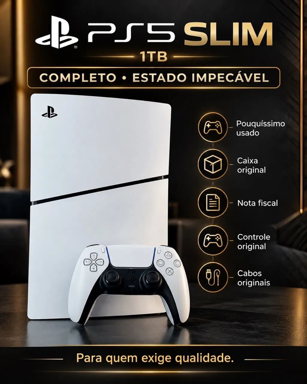 PS5 Slim 1TB Para pessoas Exigentes 