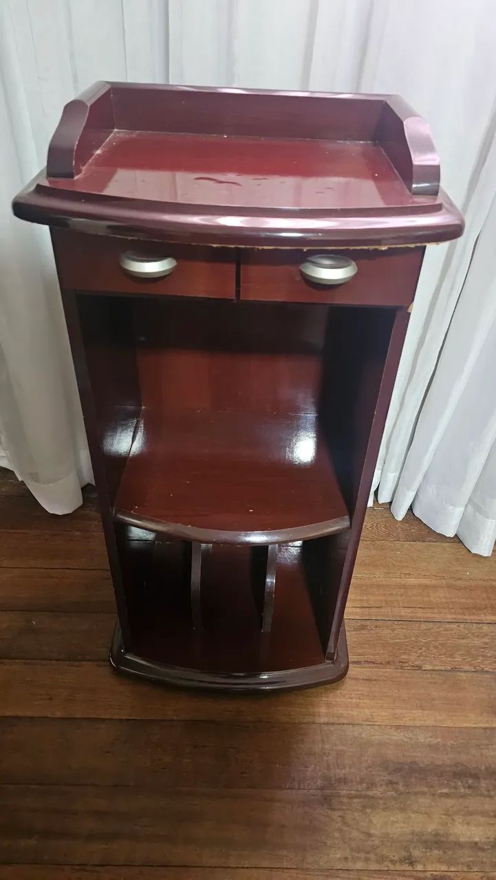 Mesa de Telefone em MDF com 2 Gavetas | Excelente Estado