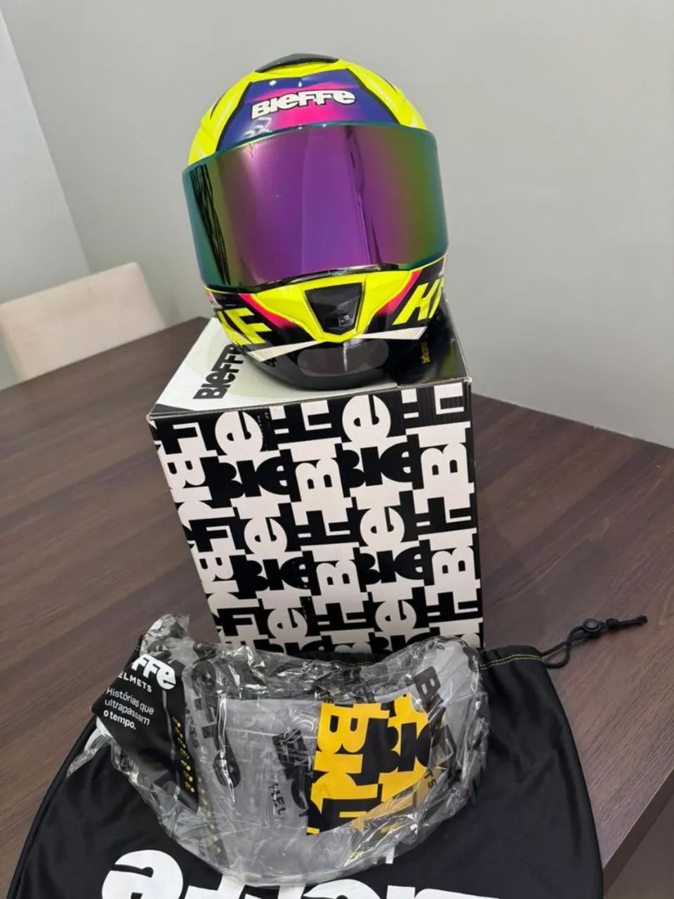 Capacete Bieffe B-12 KF + Viseira Cristal  - Foto 2