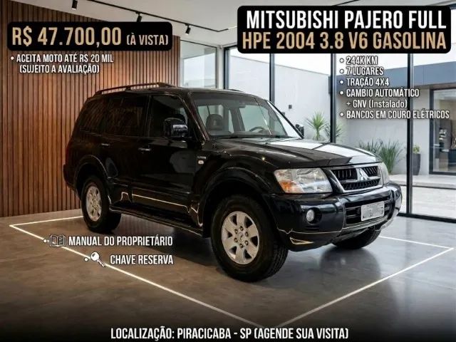 Mitsubishi Pajero GLS Hpe/hpe Full 3.8 233cv 3P AUT 2004