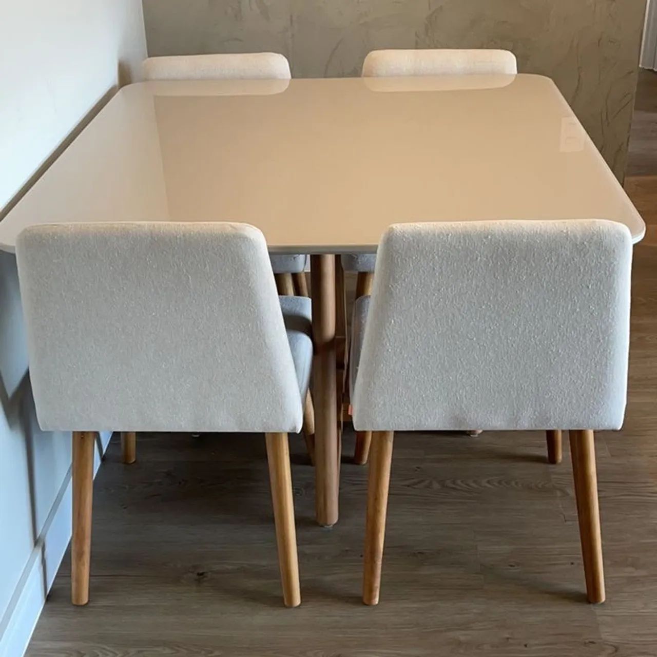 conjunto mesa jantar 1,10m x 1,10m + 4 cadeiras  - Foto 3