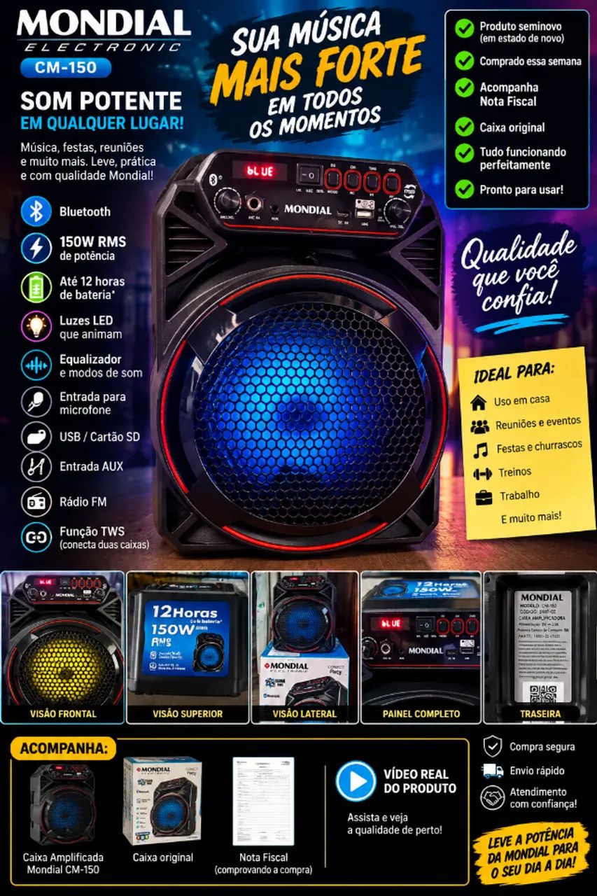 Caixa de som bluetooth