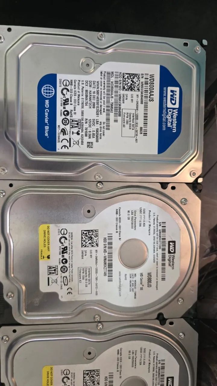 HDs 80Gb Lote de 4x Peças Sata  - Foto 5