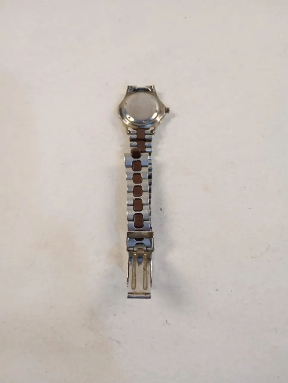 Relógio Dumont 2001 Quartz c/ Datador - Pulseira Aço e Marrom (Japan Movt) - Foto 3