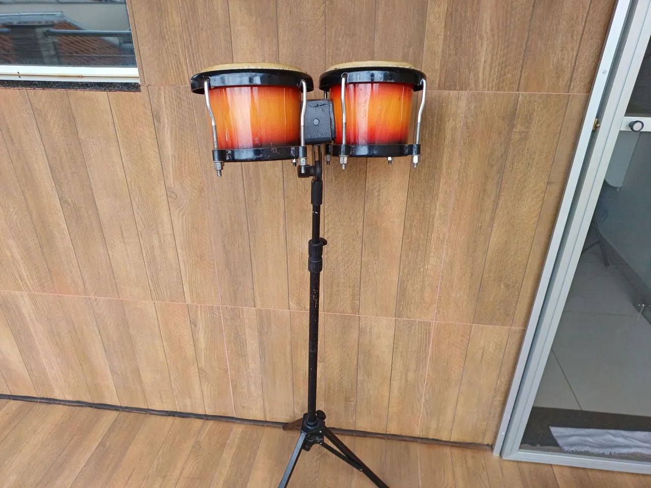 Bongô percussão com suporte  - Foto 5