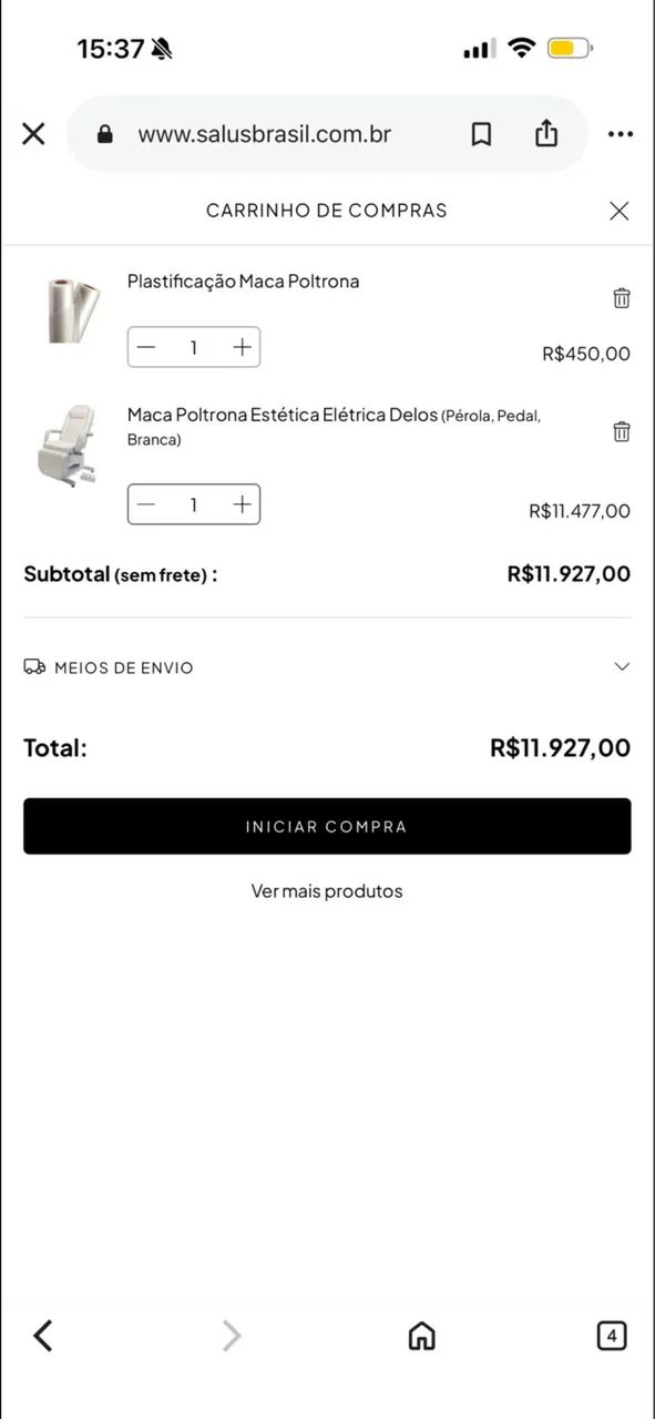 Maca poltrona elétrica de pedal e plastificada - Foto 2