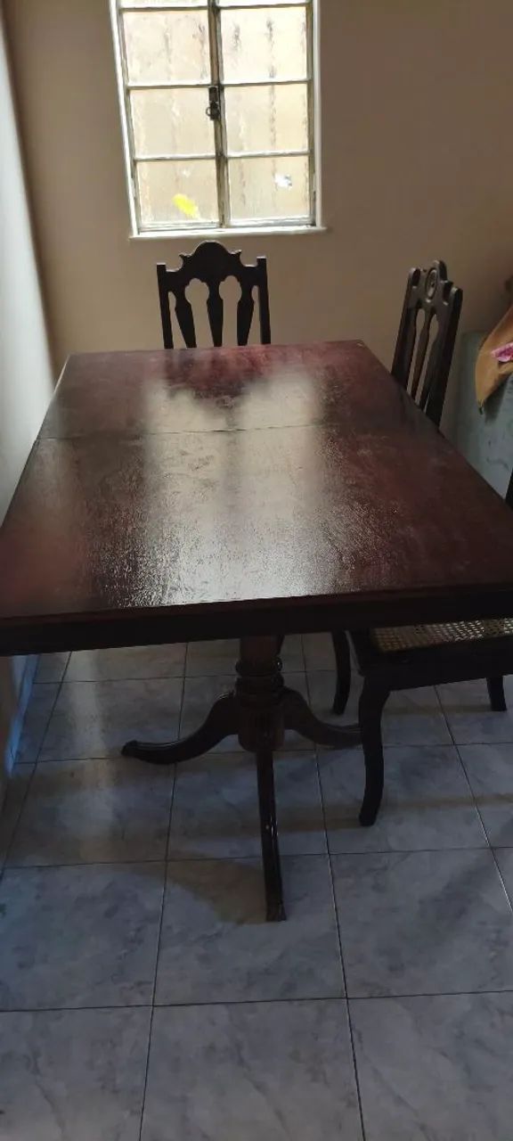 Mesa de jantar antiga extensível - Foto 5