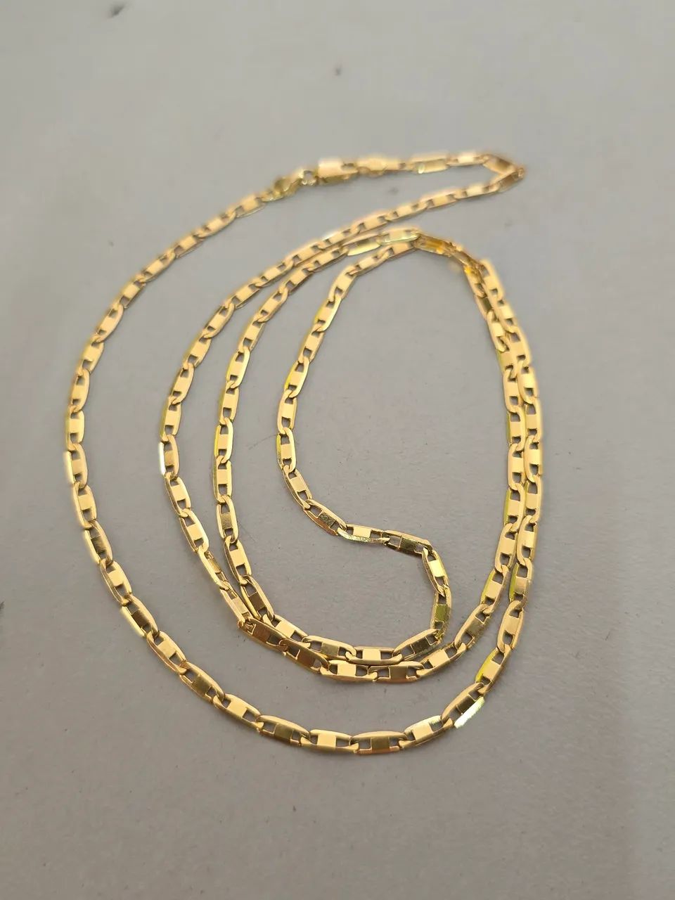 Cordão Piastrini ouro 18k 70cm - Foto 2