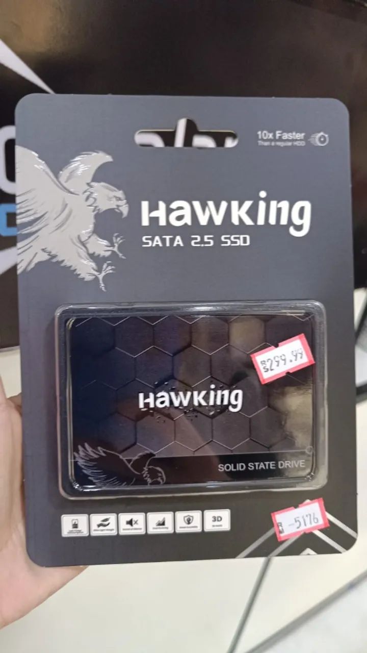 SSD 120gb Hawking Sata III, Leitura 500MBs e Gravação 450MBs - Instalamos - Loja Coimbra