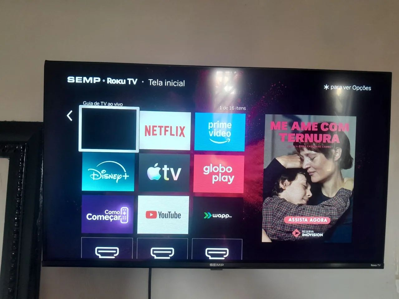 Smartv 32 Semp Roku poucos meses de uso