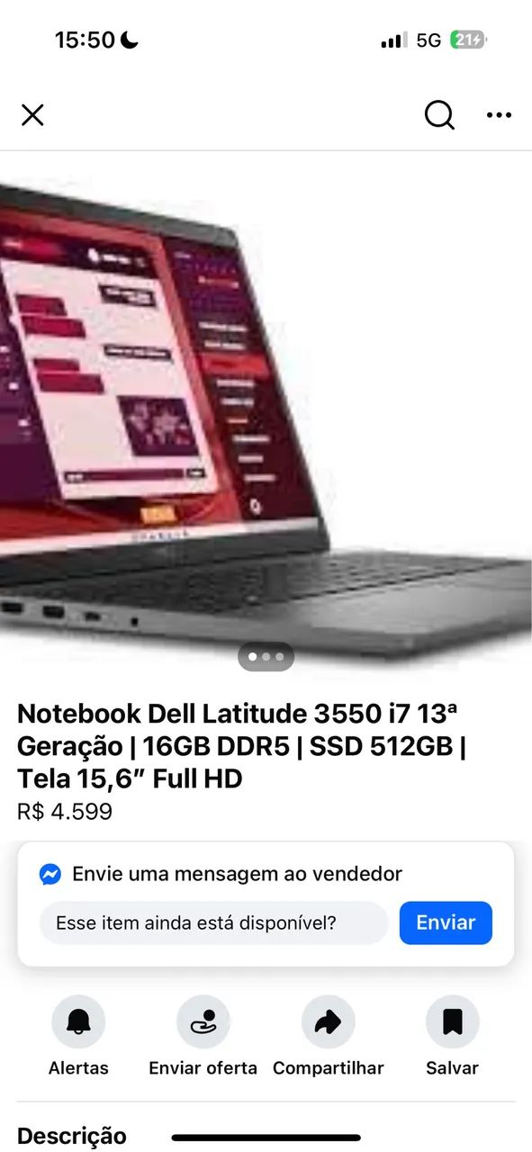 Dell Latitude 3550 i7 13º, 16gb ram - Foto 2