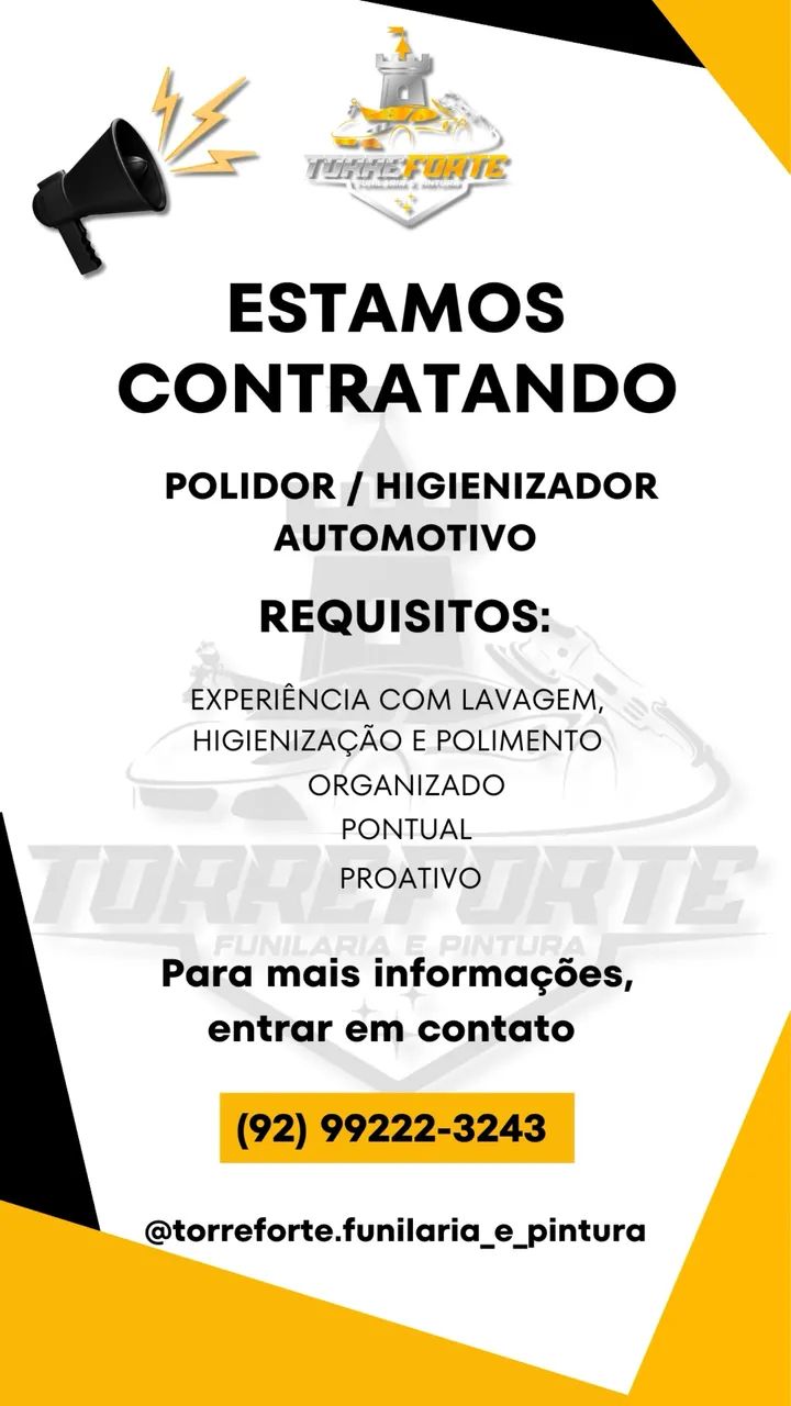VAGA PARA POLIDOR AUTOMOTIVO 
