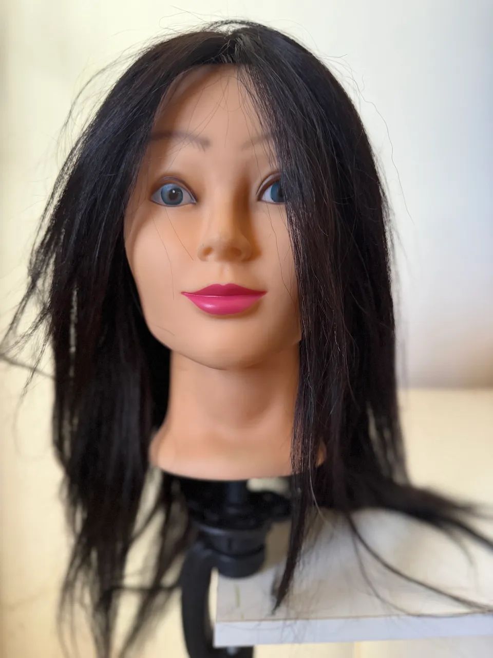 Cabeça de treino com cabelo 100% natural - Foto 5