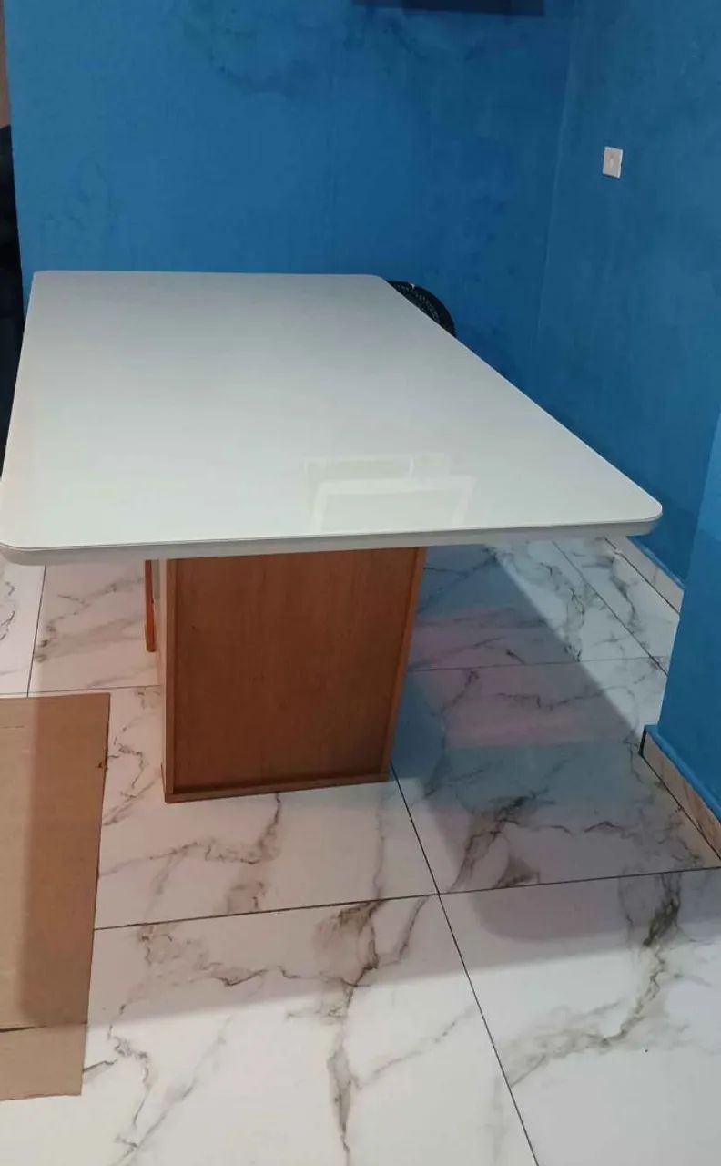 Mesa 6 cadeiras tampo de vidro  - Foto 3