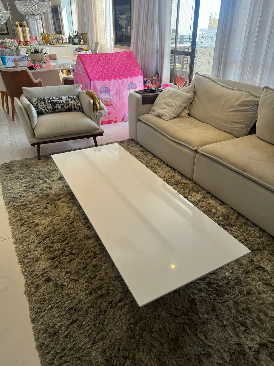 Mesa de centro em laca 