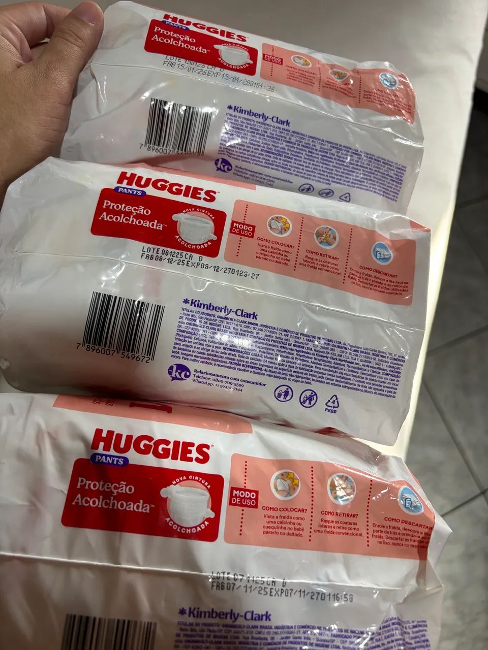 3 pacotes de fraldas Huggies M 36  - Foto 3