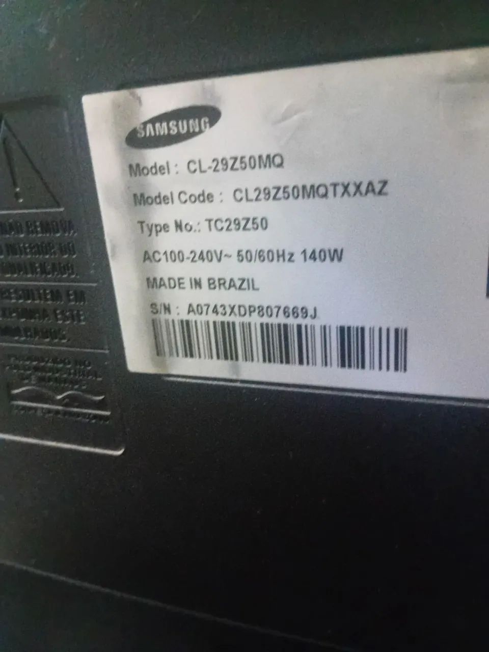 Tv Samsung com 29polegadas com defeito  - Foto 2