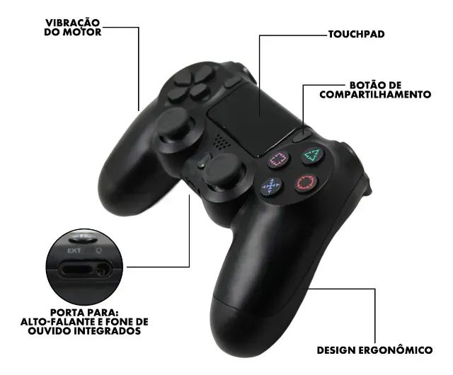Controles Doubleshock Para Ps4 SEM Fio - Foto 5