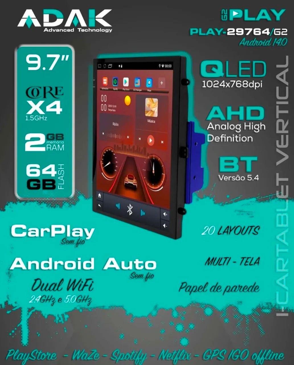 Multimidia Adak com moldura Compass - Foto 2