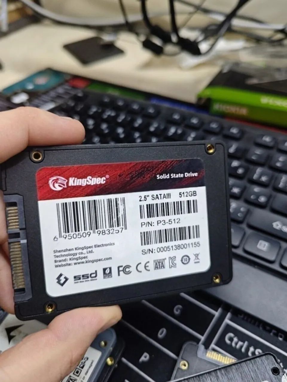 SSD 512GB KingSpec + Caddy p/ Notebook