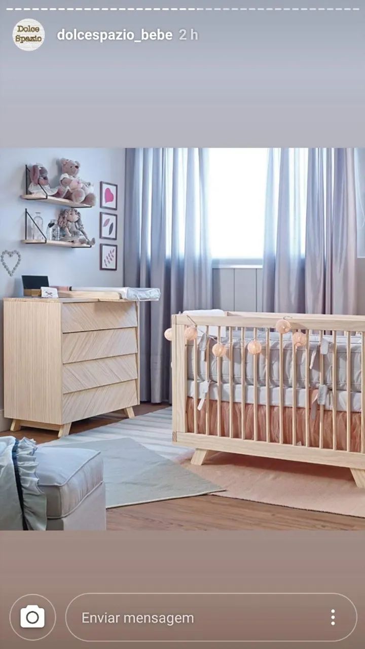 Berço+ cômoda + kit de berço 