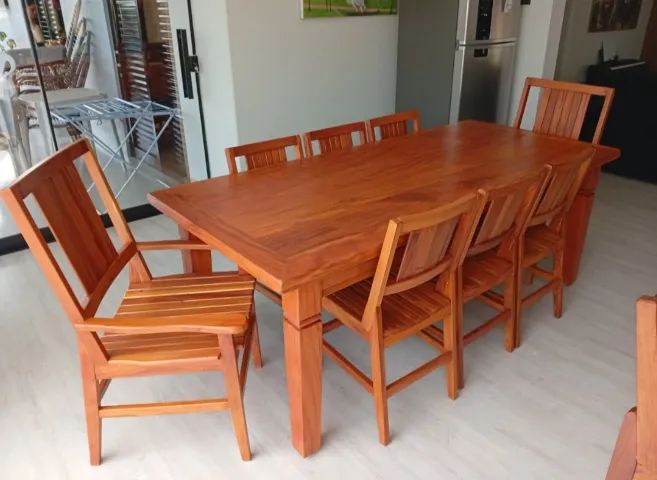 Conjunto Mesa de jantar mineira com cadeiras 