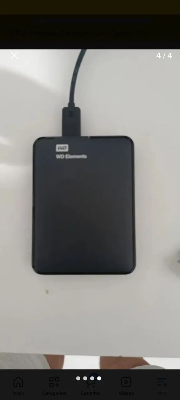 HD externo WD Elements 1 TB - Retirada no local 
