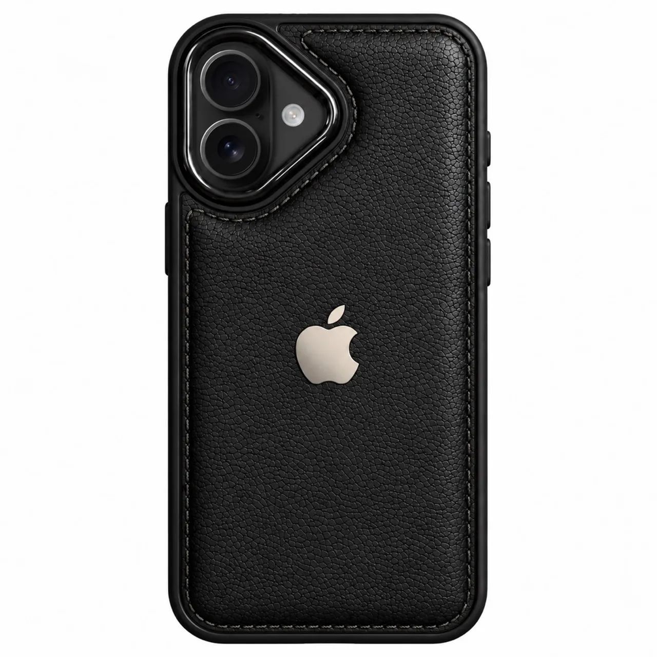 Capa de Couro para iPhone 16 - Preta - Foto 2