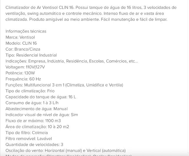 climatizador ventilo 16 litros - Foto 5