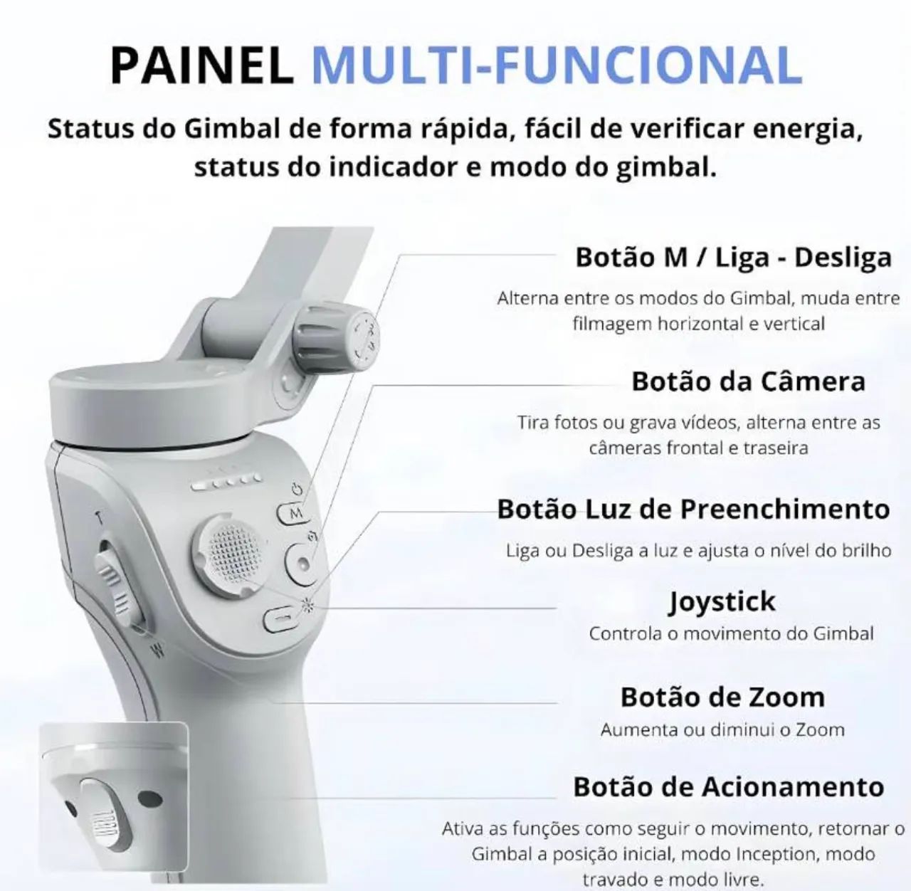 Gimble estabilizador profissional 3 eixos (NOVO) - Foto 2