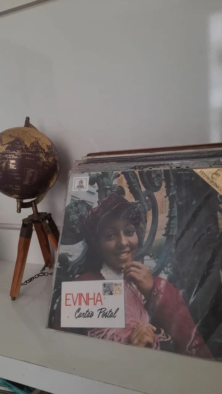 Disco de vinil raro Evinha cartão postal 1971 stereo original