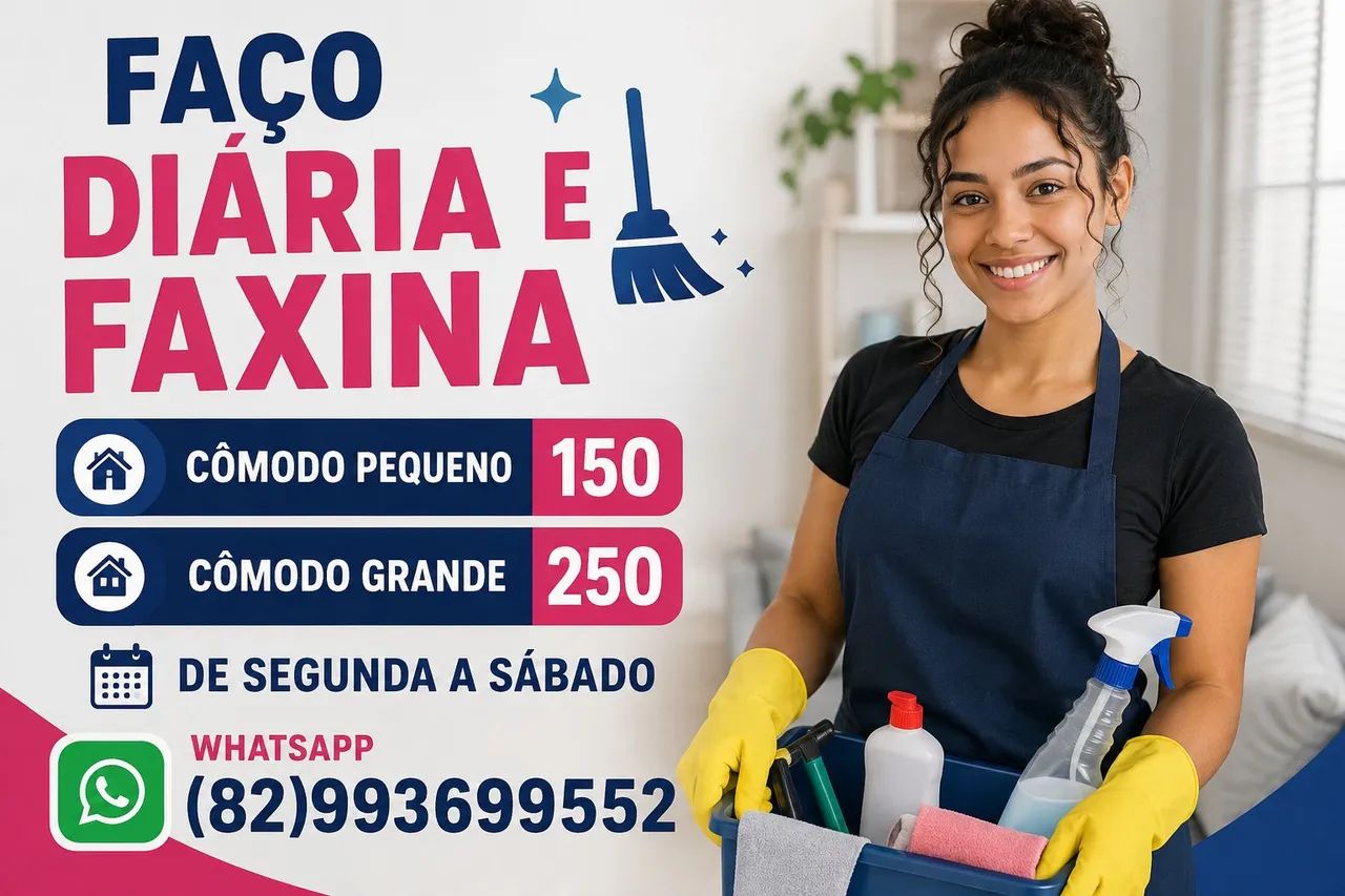 Faço diária e faxina 