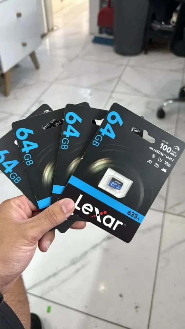 Cartão de memória Lexar 64GB com alta performance e rapidez Original