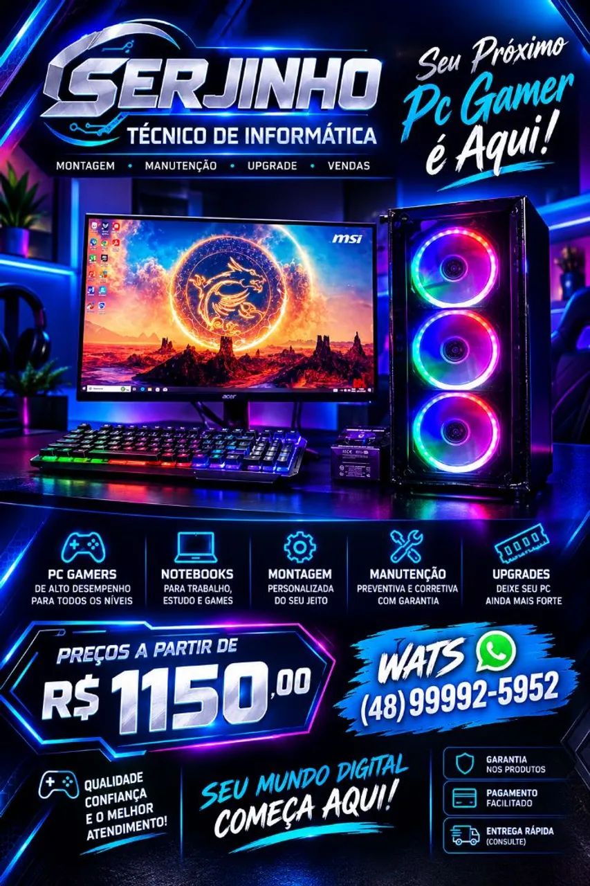Pc Gamer RYZEN 7 AQUÁRIUM Branco Luxo  - Foto 3